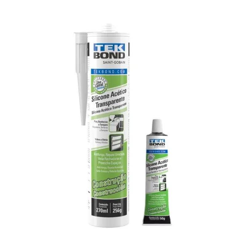 Silicone Acético Construção Incolor TekBond 270ml