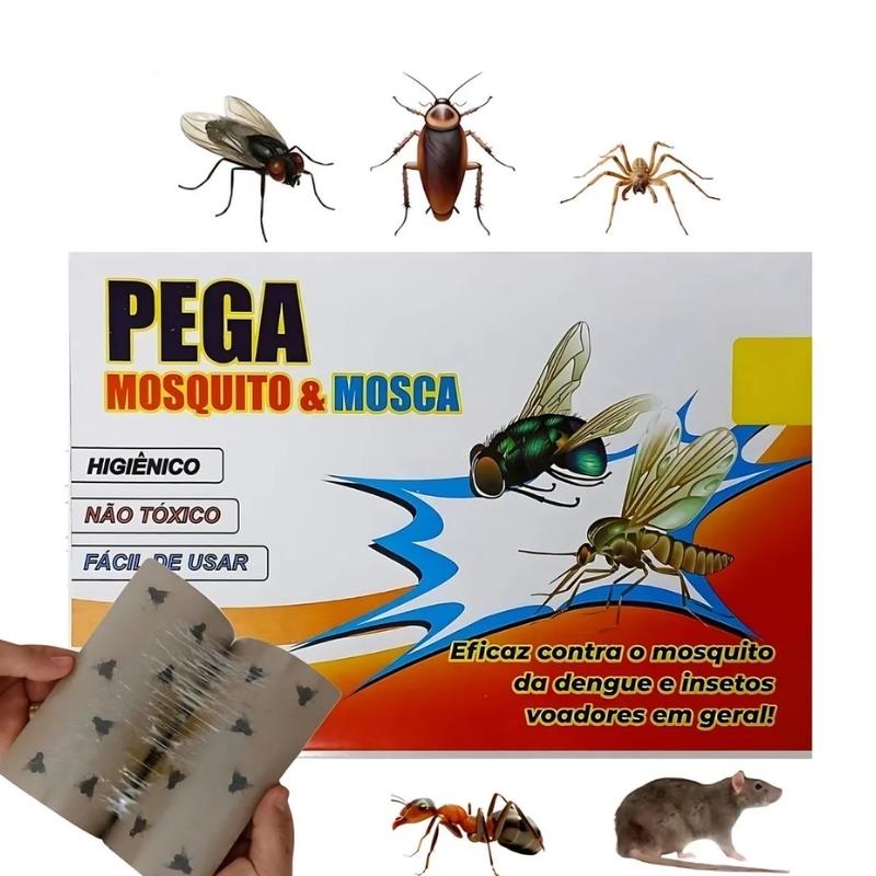 Kit 5 Armadilhas Adesivas Pega Praga Mosquito e Mosca Caerus Não Tóxico - 5 Unidades