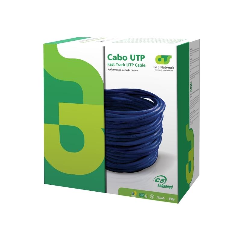 Caixa Cabo de Rede UTP 100% Cobre  CAT.5e 4P LanExpert Bluecon GTS 305m