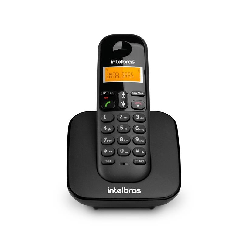 Telefone Sem Fio com Identificador e Display Luminoso TS3110 Intelbras Preto