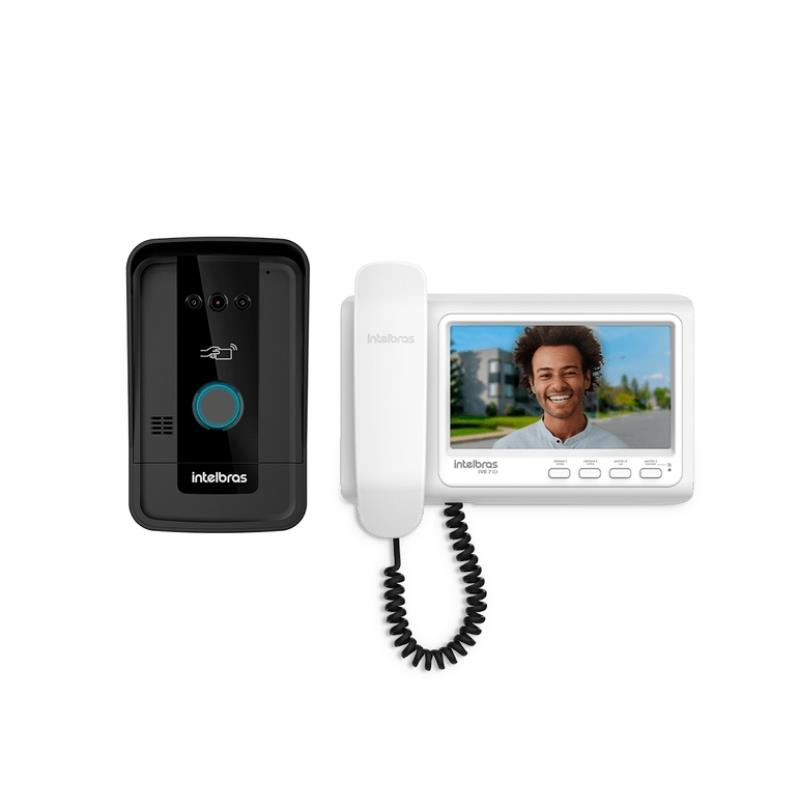 Kit Vídeo Porteiro Eletrônico com Unidade Interna e Externa IVR 7 Intelbras