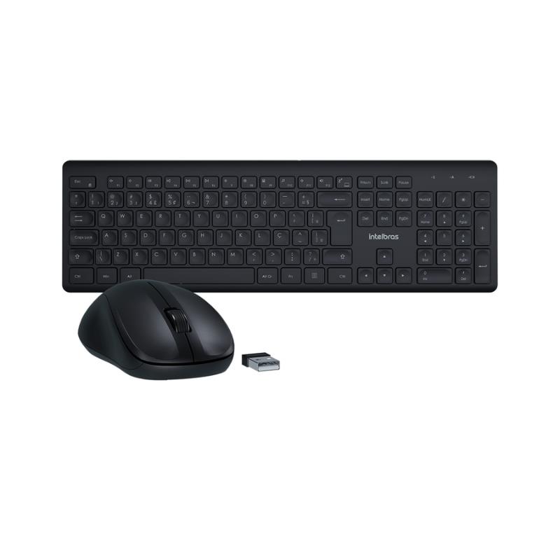 Kit Teclado e Mouse sem Fio Clique Silencioso CSI50 Intelbras