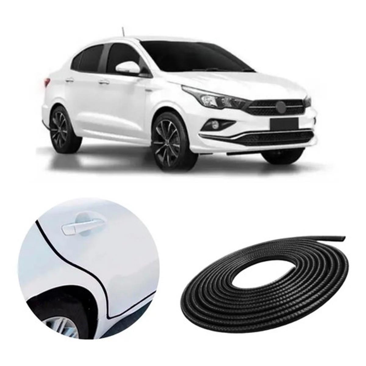 Borracha Protetora Borda Portas Carro Universal 5 M Preta