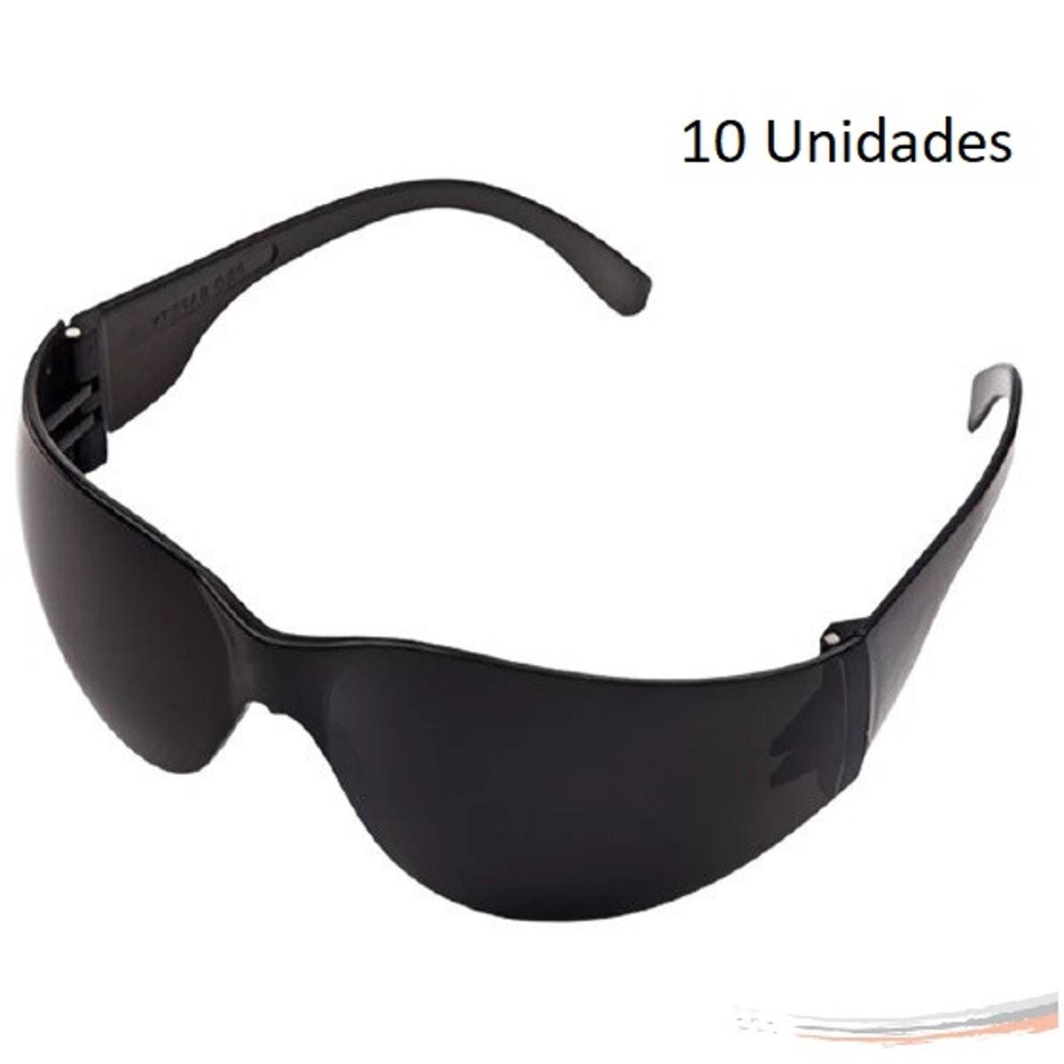Kit 10 óculos Segurança Epi Croma Fumê Proteção Trabalho - UN / 10