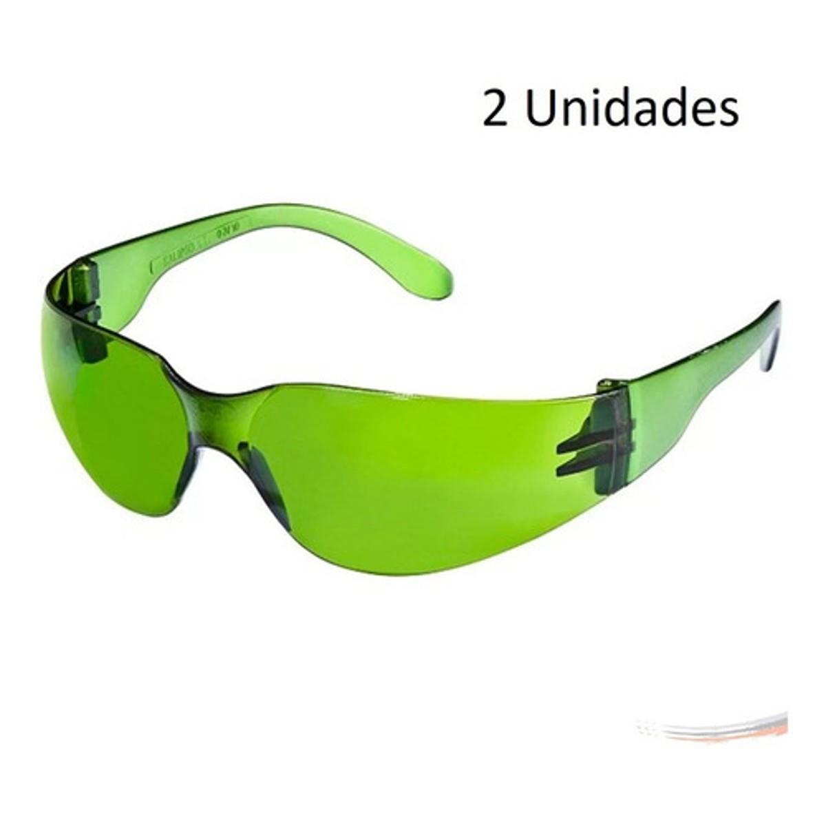 Kit 2 óculos Epi Proteção Segurança Modelo Croma Verde Ca - UN / 2