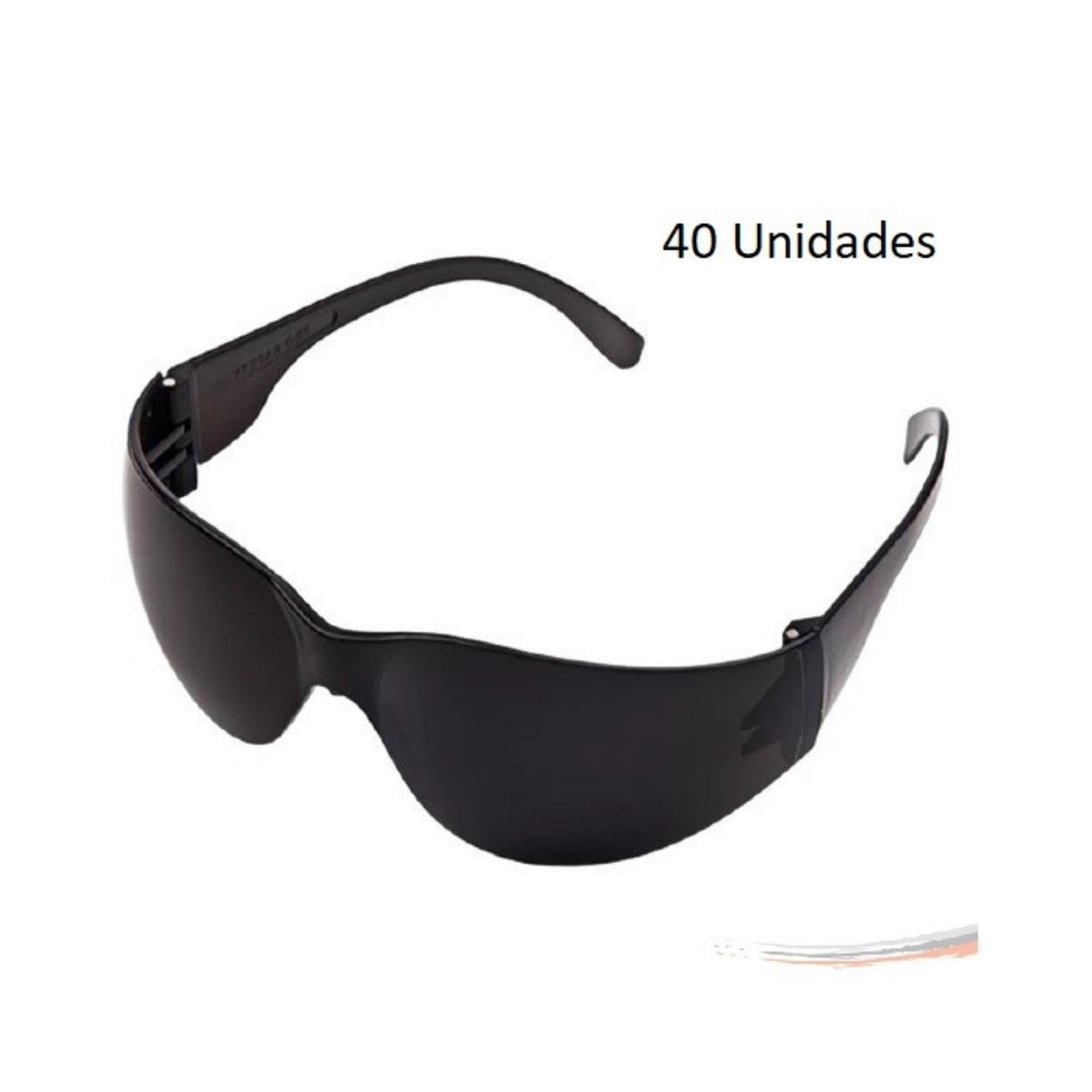 Kit 40 óculos Segurança Epi Croma Fumê Proteção Trabalho - UN / 40