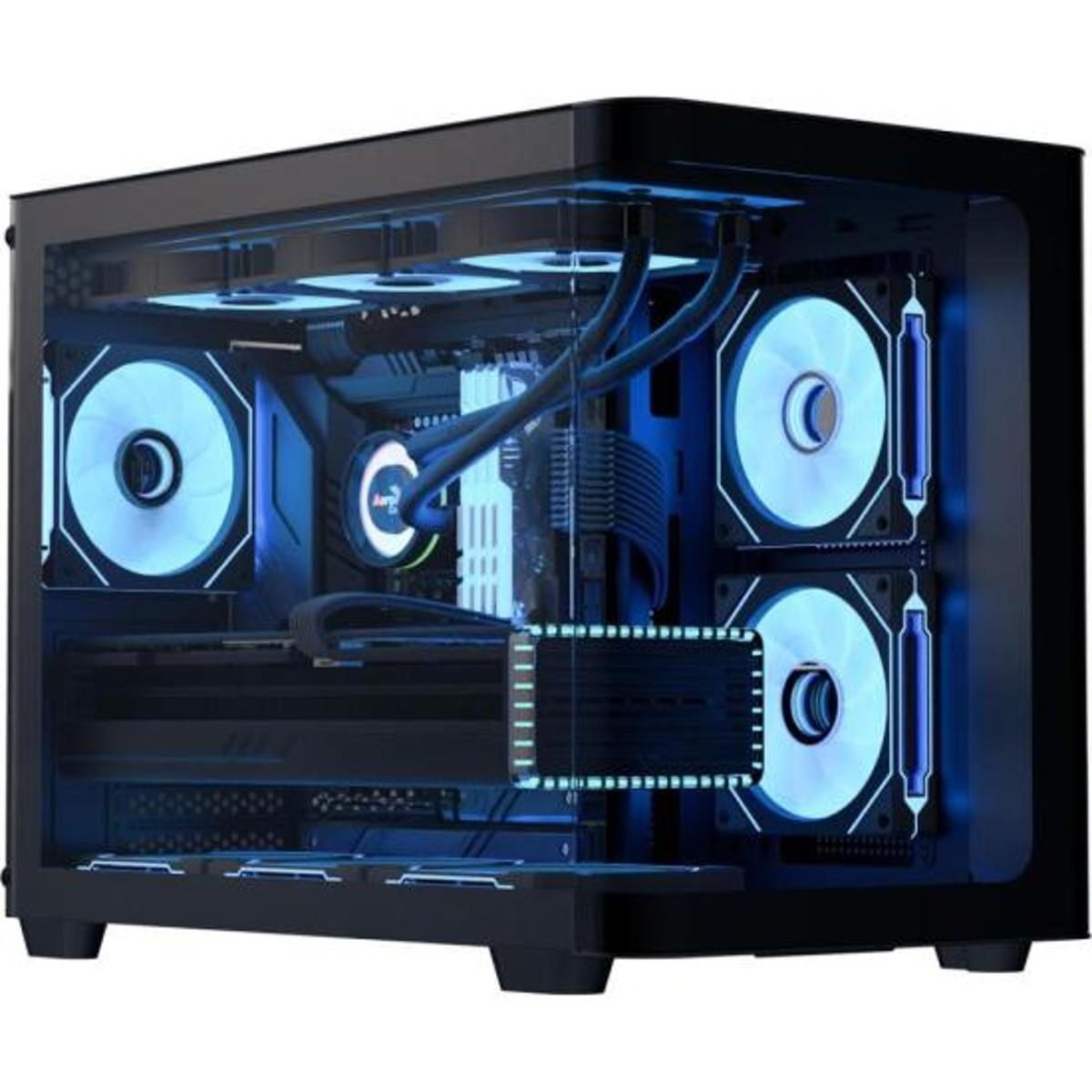 Gabinete Gamer Aerocool ATX P300C Preto Lateral Vidro