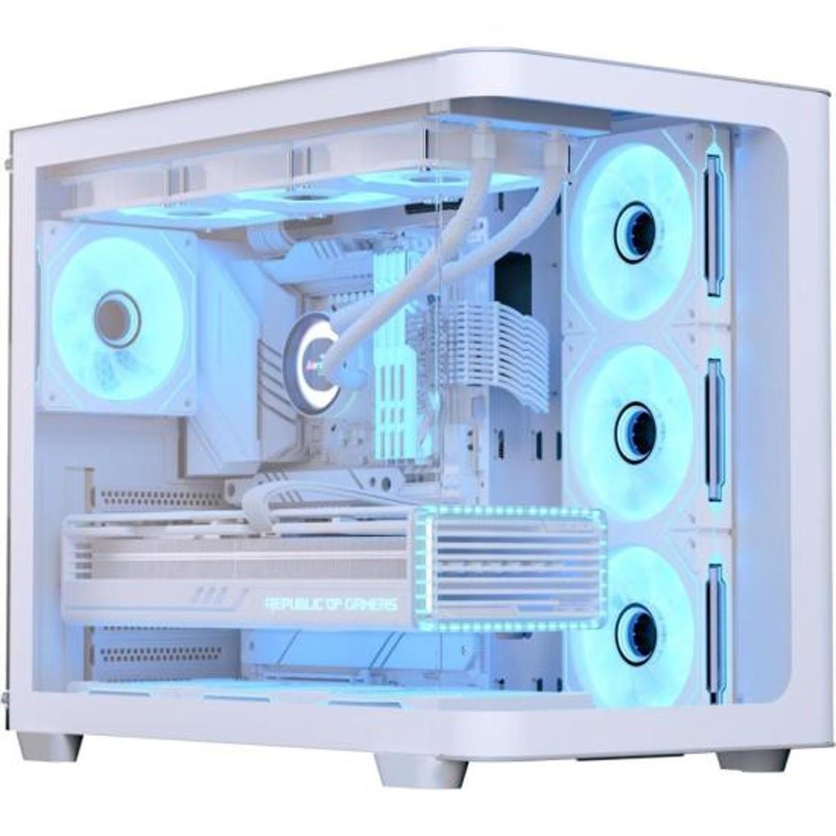 Gabinete Gamer Aerocool ATX P500C Branco Lateral Vidro
