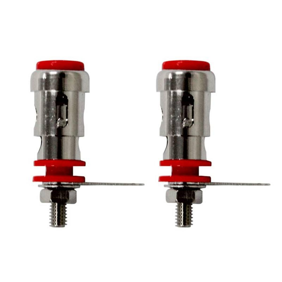 Kit 02 Bornes Vermelhos Para Alto Falante Wc 1159 Wireconex