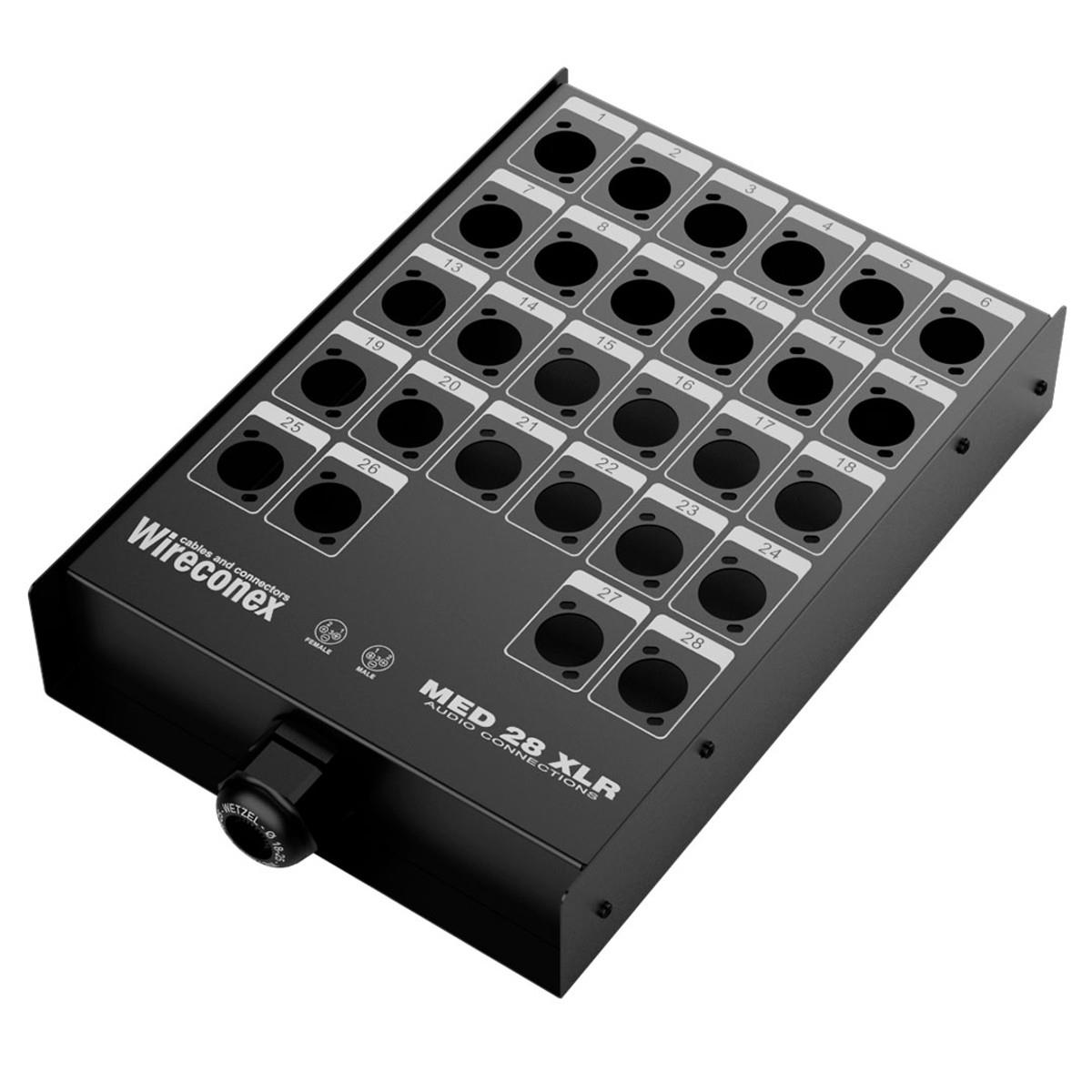 Painel Para Multicabos Sem Conectores 28 Vias Xlr Wireconex