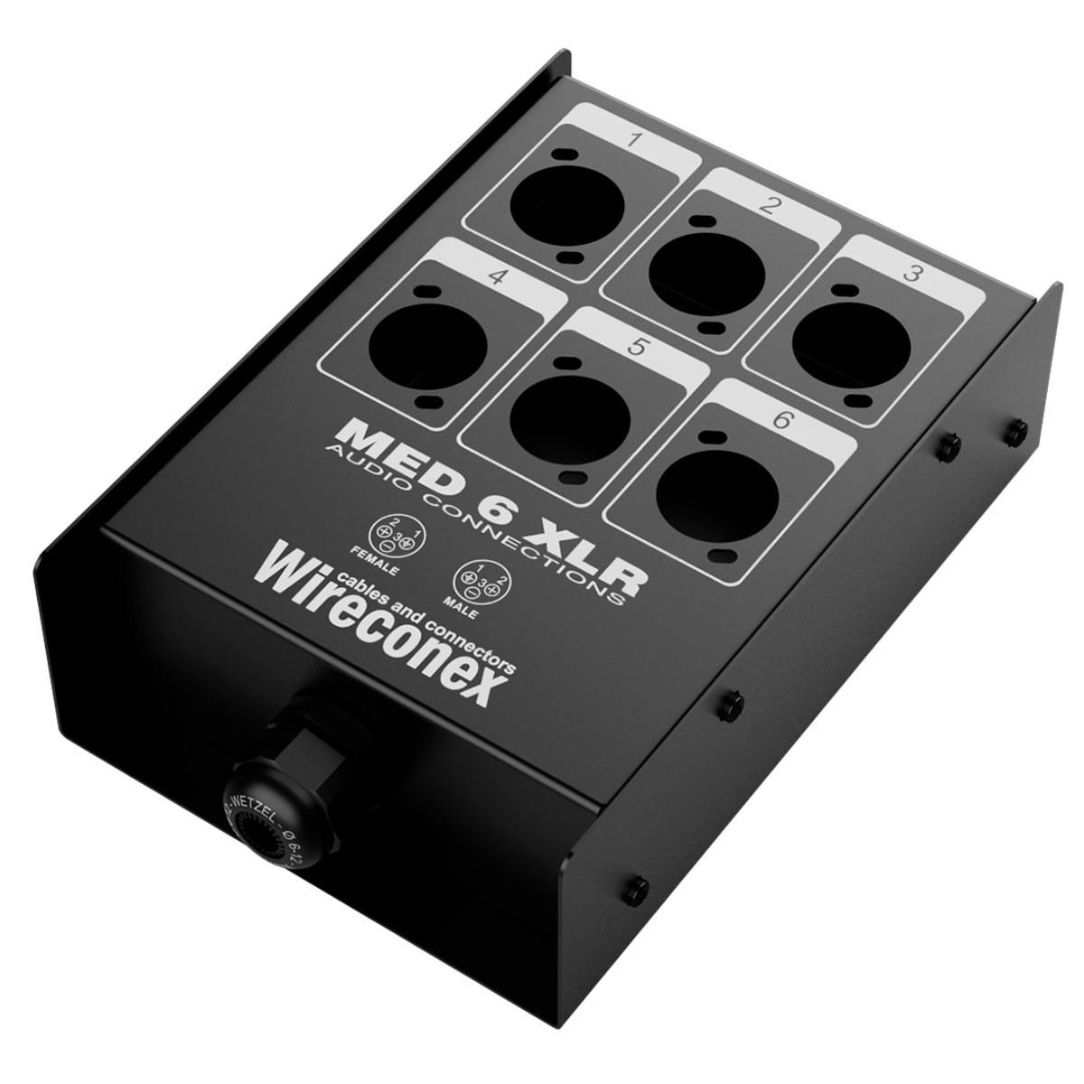 Painel Para Multicabos Sem Conectores 6 Vias Xlr Wireconex