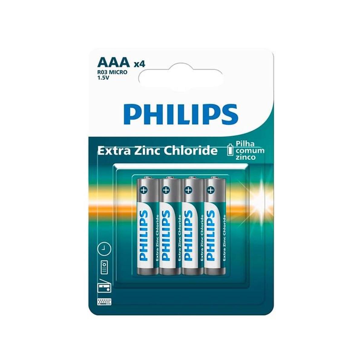 Pilha Zinco Aaa R03l4b/59 Philips