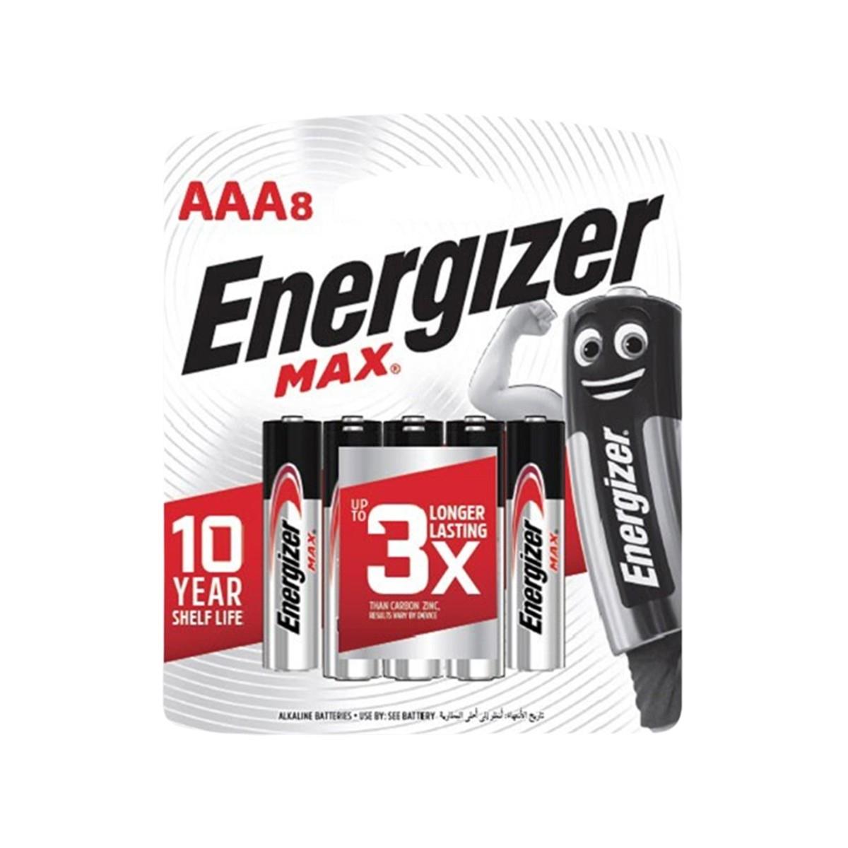 Pilha Alcalina Max Aaa Cart 8 Sm-96 Energizer