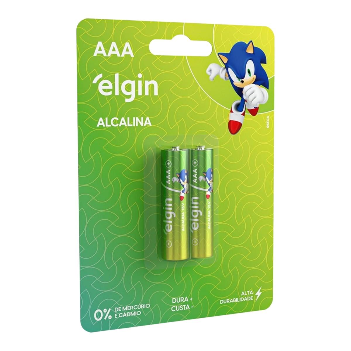 Pilha Alcalina Aaa2 Elgin Cartela Com 02 Unidades