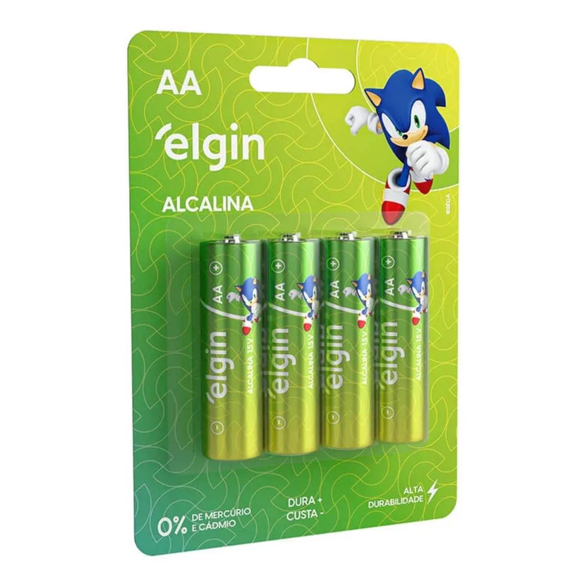 Pilha Alcalina Aa4 Elgin Cartela Com 04 Unidades