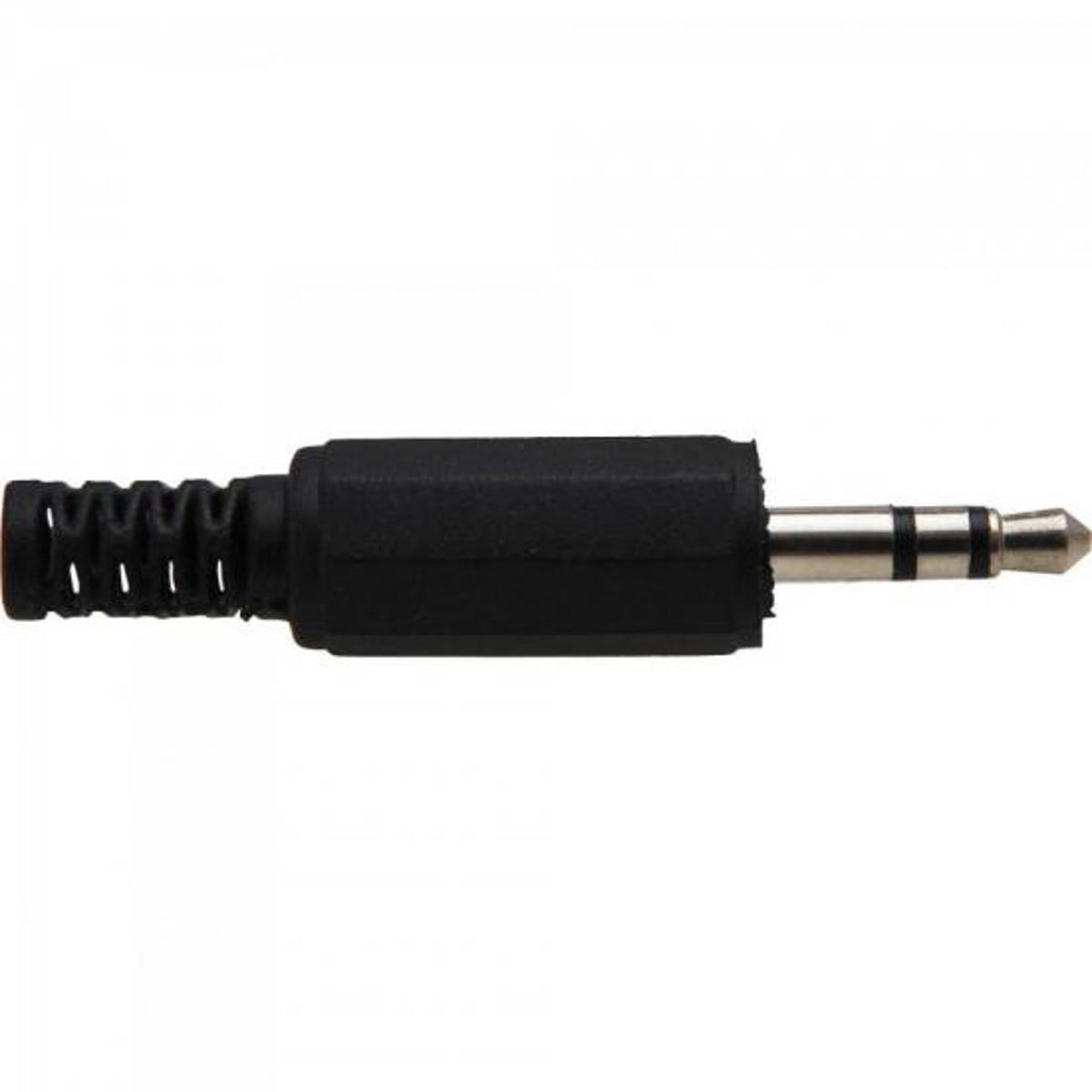 Plug P2 Estéreo Com Protetor de Cabo PGPD0003 Preto Storm - PCT / 50