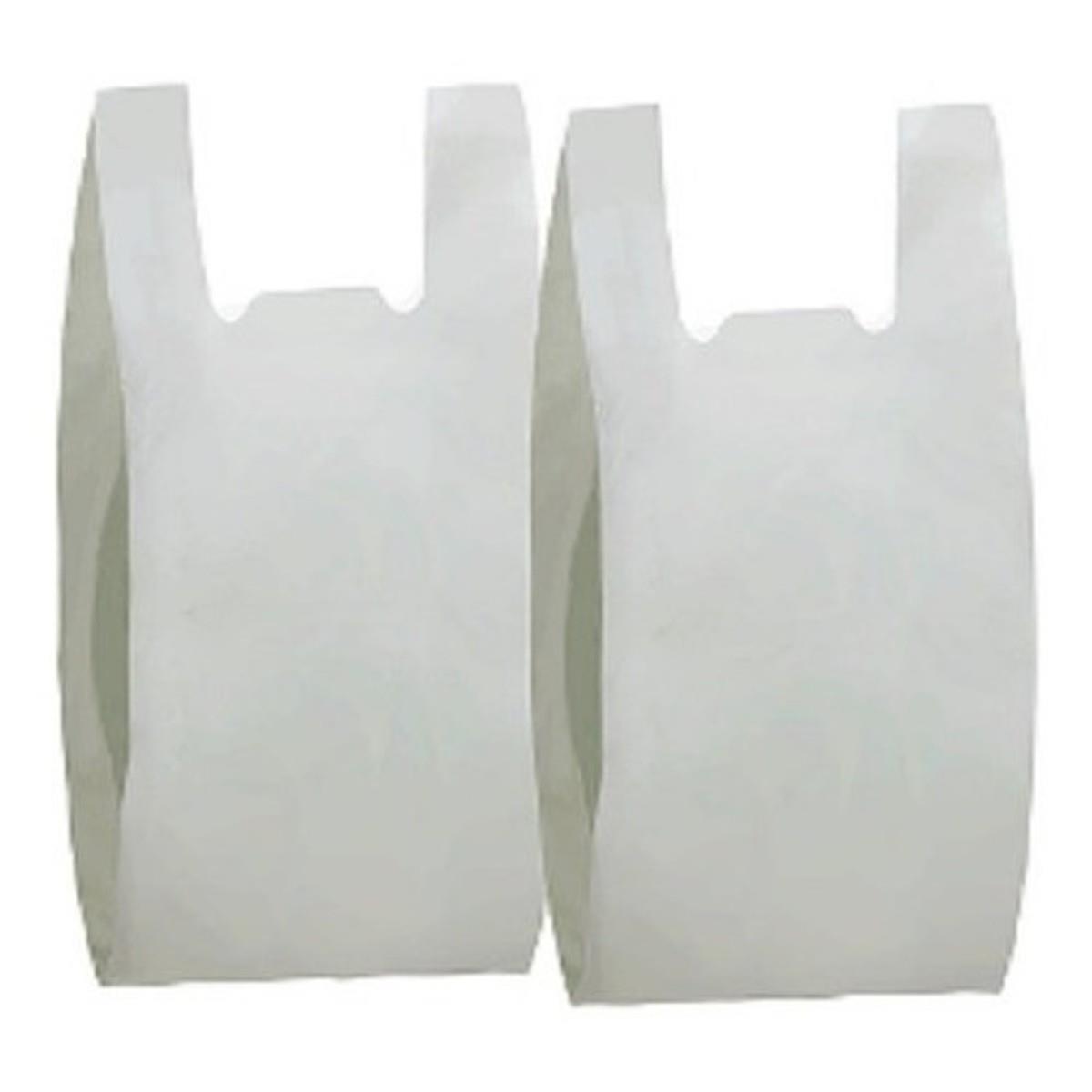 Sacola Plástica Reciclada Reforçada 40x50 Branca - 1 Kg