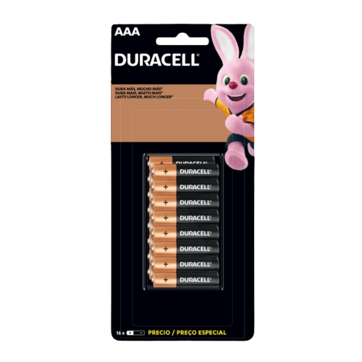 16 Pilhas Alcalinas Aaa Palito Duracell
