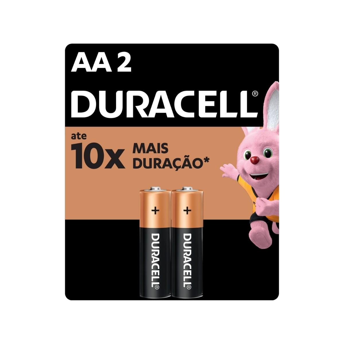 2 Pilhas Alcalinas Aa Duracell