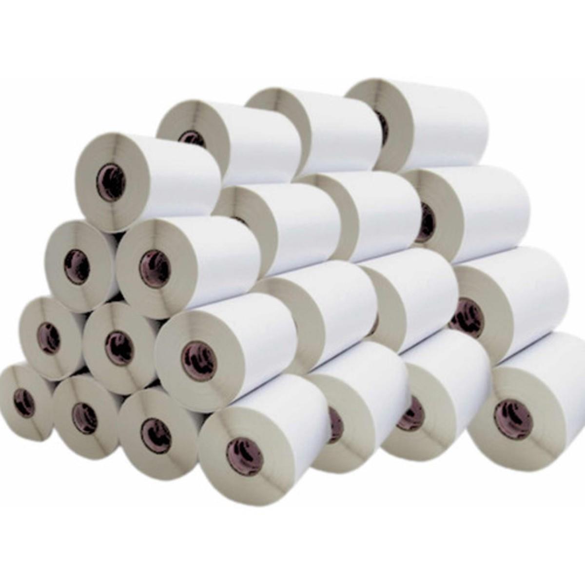 40 Rolos Etiqueta Bobina Adesiva Couchê 10x5cm (100x50mm)