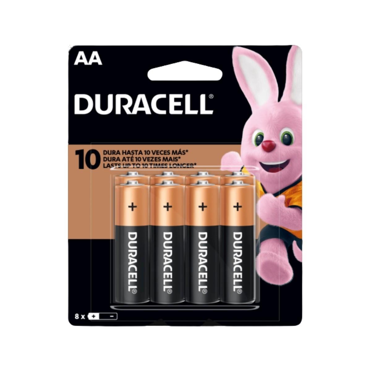 8 Pilhas Alcalinas Aa Duracell