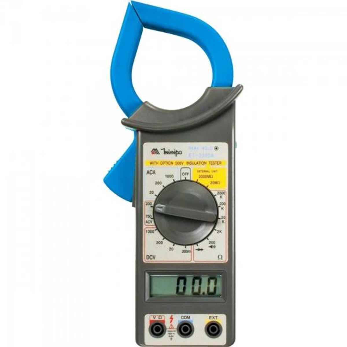 Alicate Amperímetro Digital Minipa ET-3200A Azul/Cinza
