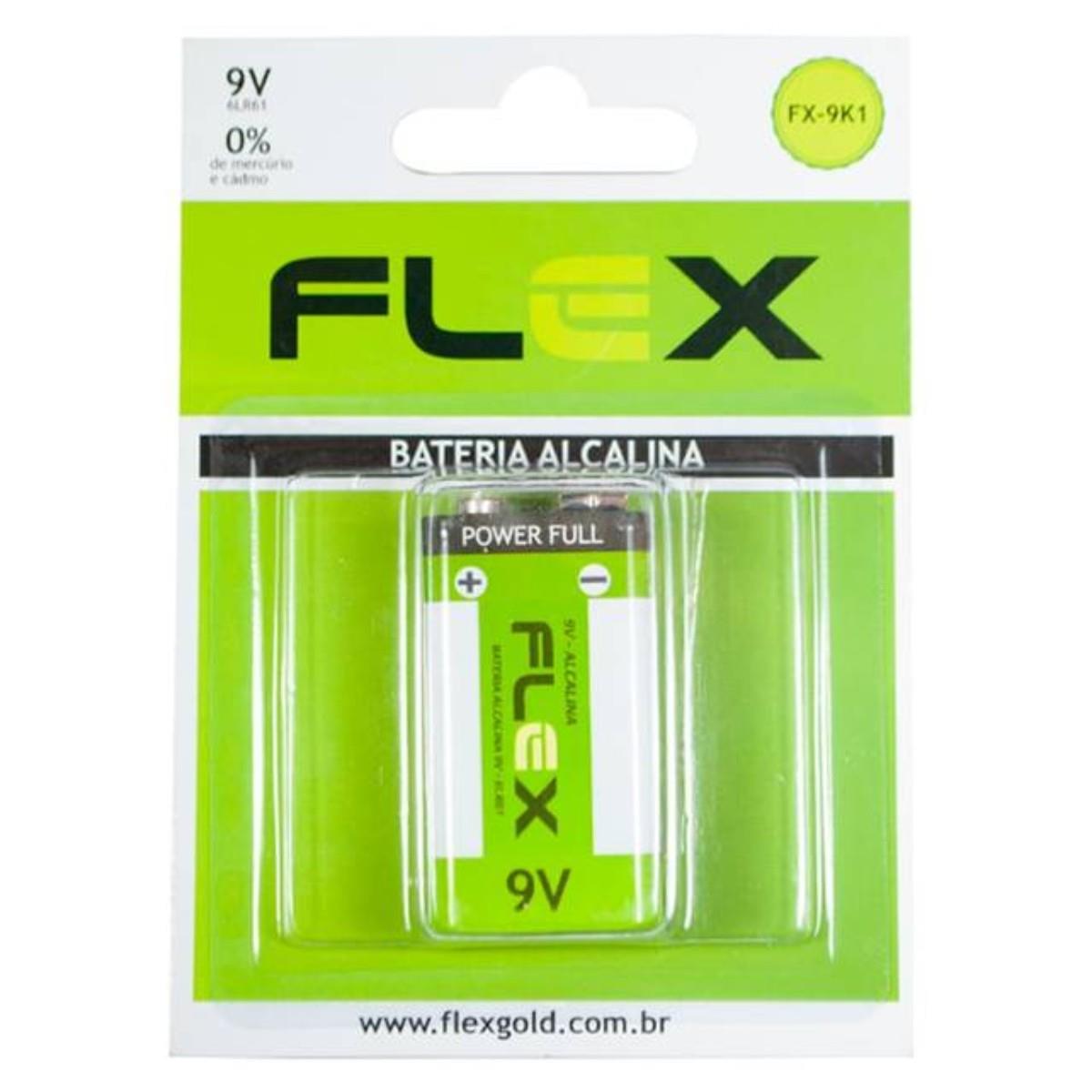 Bateria 9v Alcalina Unidade Flex