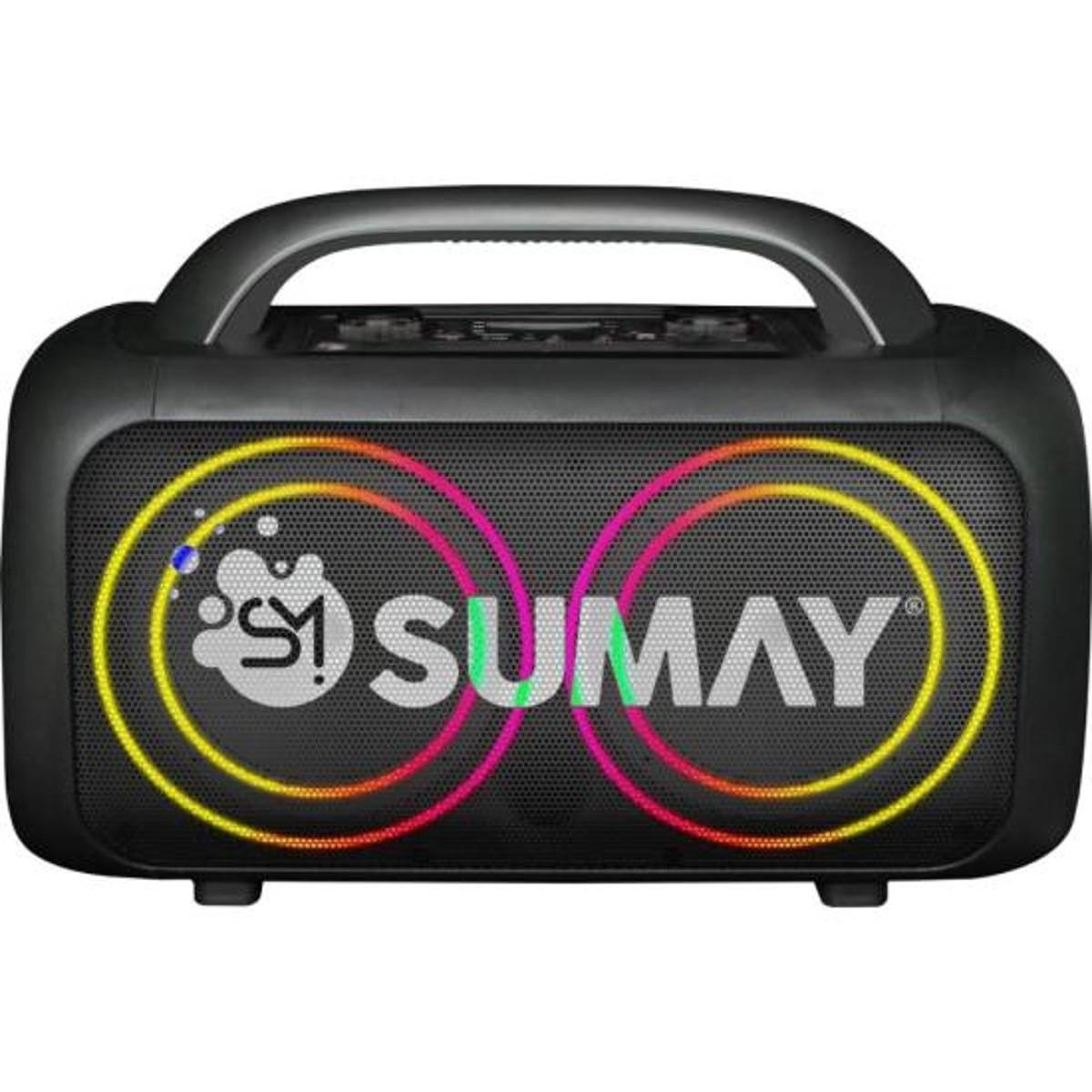 Caixa de Som Sumay CSP1318 PowerBlack 150w Bluetooth Com Microfone Preta