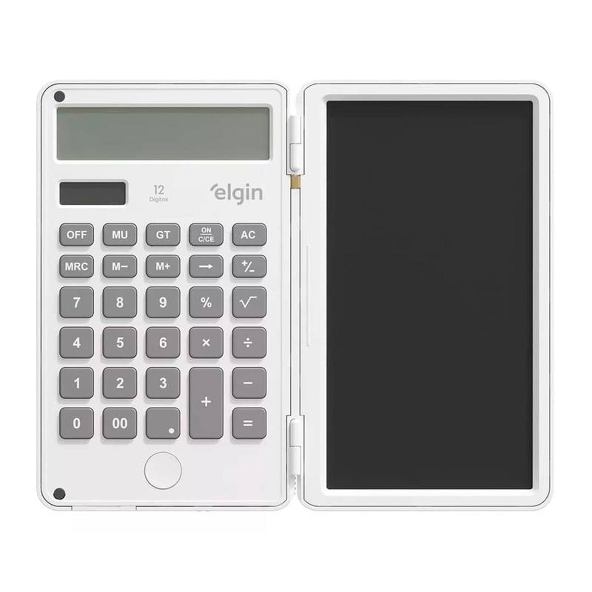 Calculadora Com Tela P. Anotação Branca Elgin