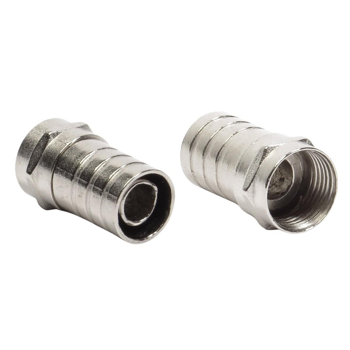 Conector F Rg 6 Tipo Barril Storm 100 Unidades