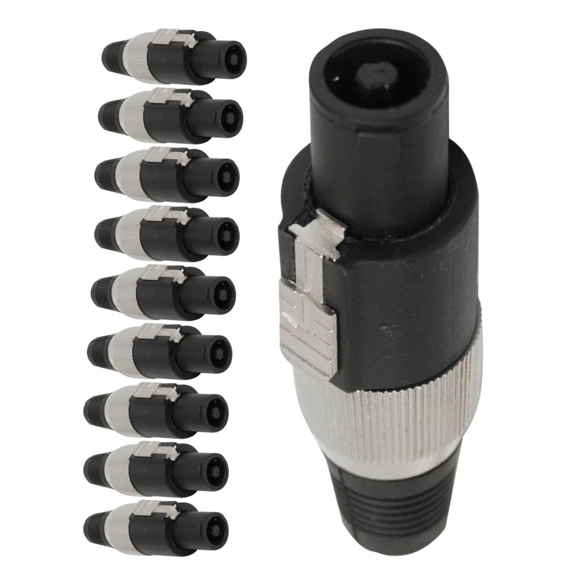 Conector Speakon 4 Polos Metal Storm 10 Unidades