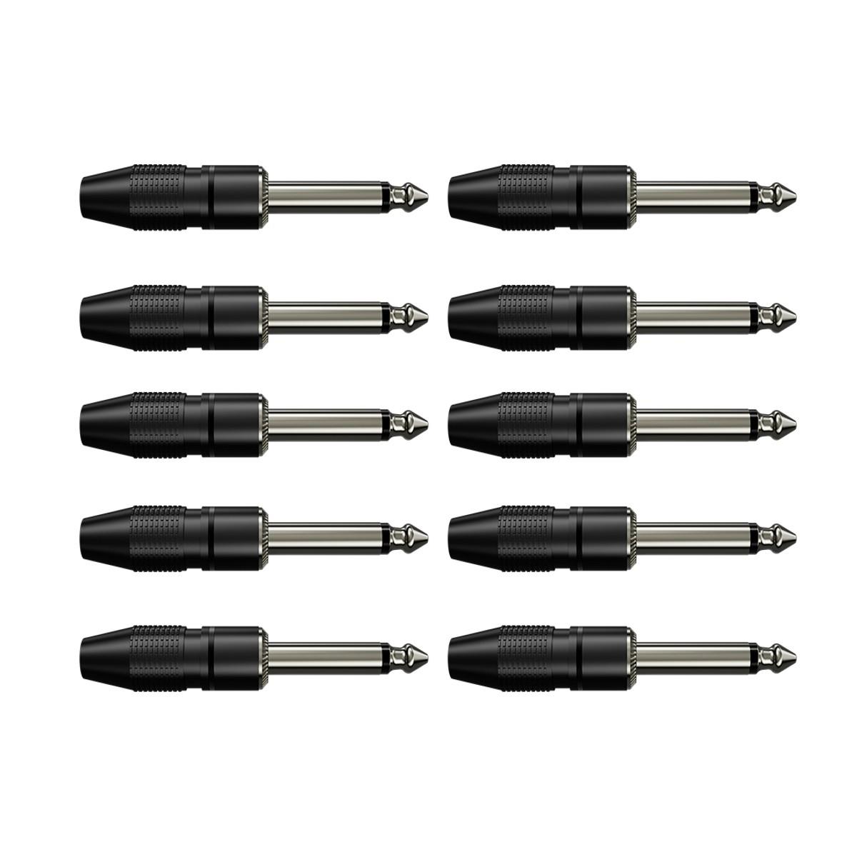 Conector P10 Mono Preto Wc153 10 Un Wireconex