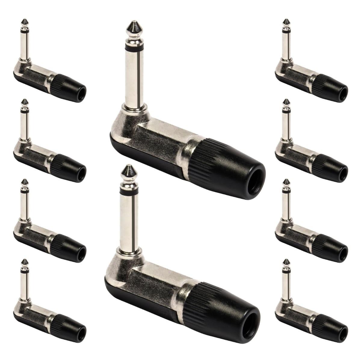 Conector P10 Macho Linha Mono Metal 90 Graus Storm 10 Un