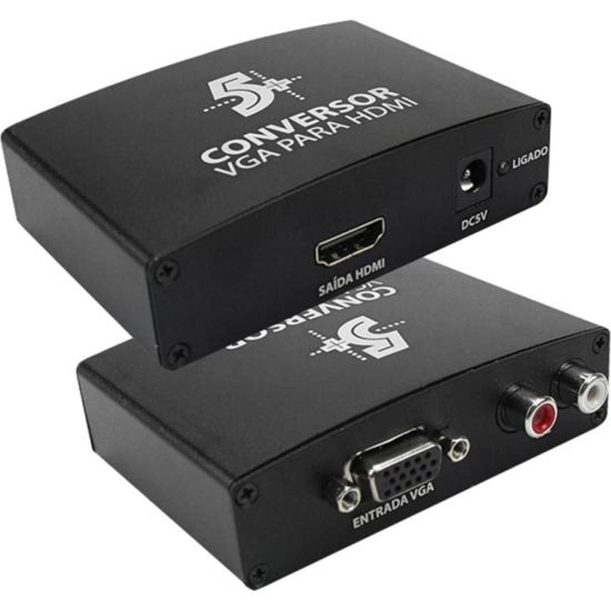 Conversor de Vídeo Vga X Hdmi 5+
