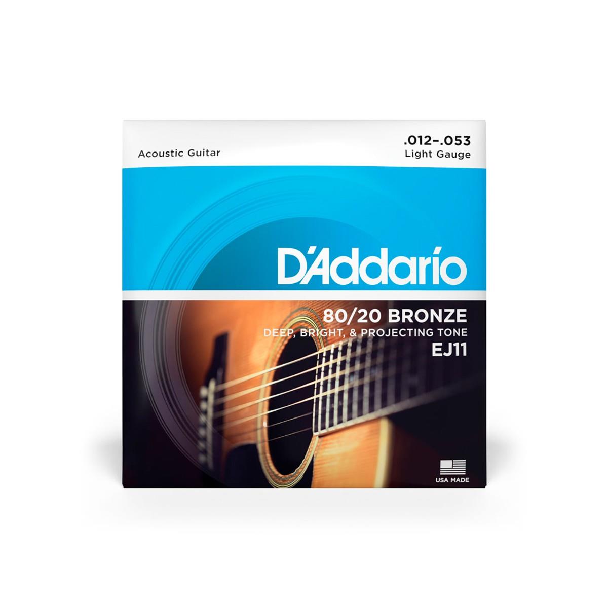 Cordas Para Violão Aço D Addario Bronze 80/20 Ej11 012