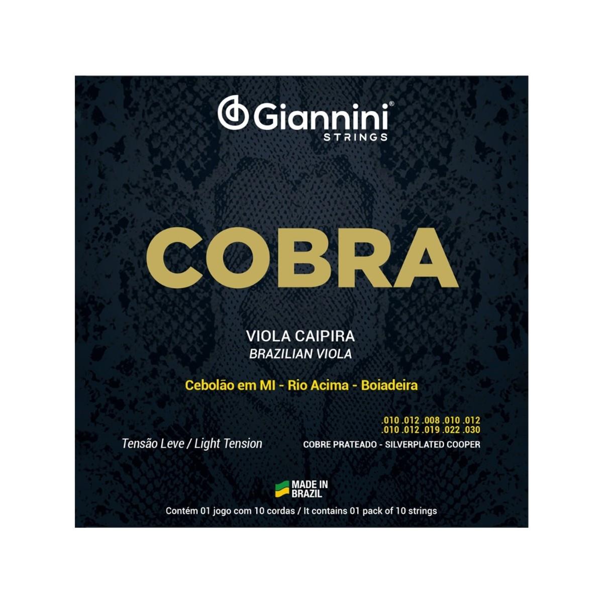 Encordoamento Viola Giannini Cobre Prateado Leve Gesvl