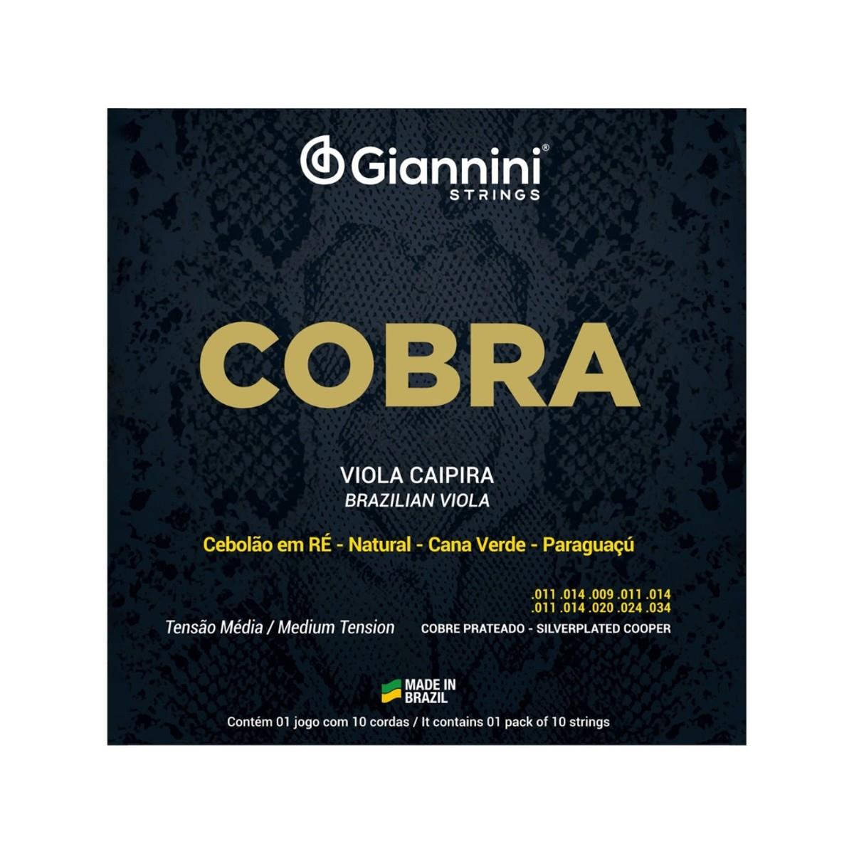 Encordoamento Viola Giannini Cobre Prateado Media Gesvm