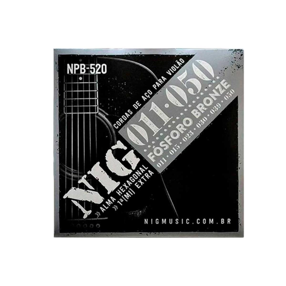Encordoamento Violão Aço Fósforo Bronze 011