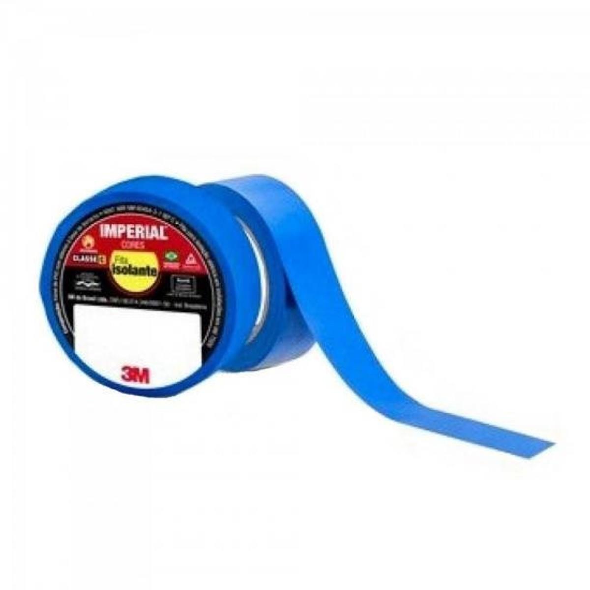 Fita Isolante 18mm x 10m Imperial Azul 3M - PCT / 10