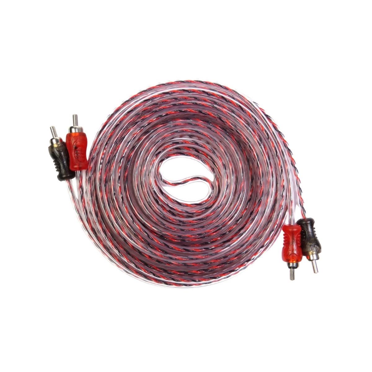 Cabo 2 X 2 Rca Transparente Automotivo 5 Metros Storm