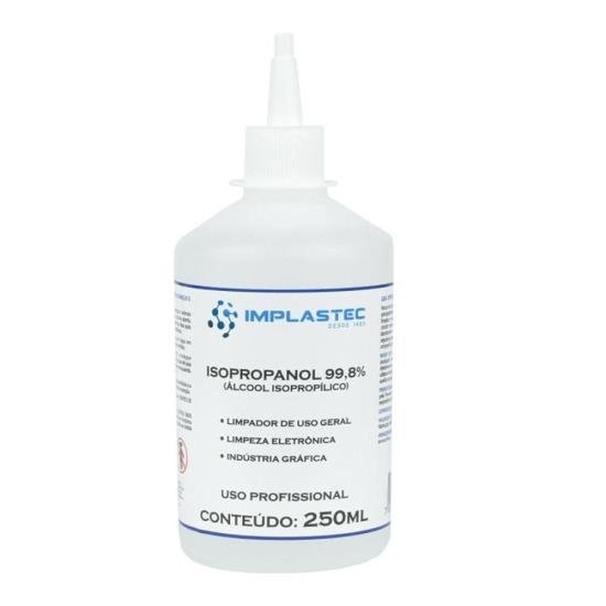 Álcool Isopropílico 250ml Isopropanol Implastec - CMC / 18