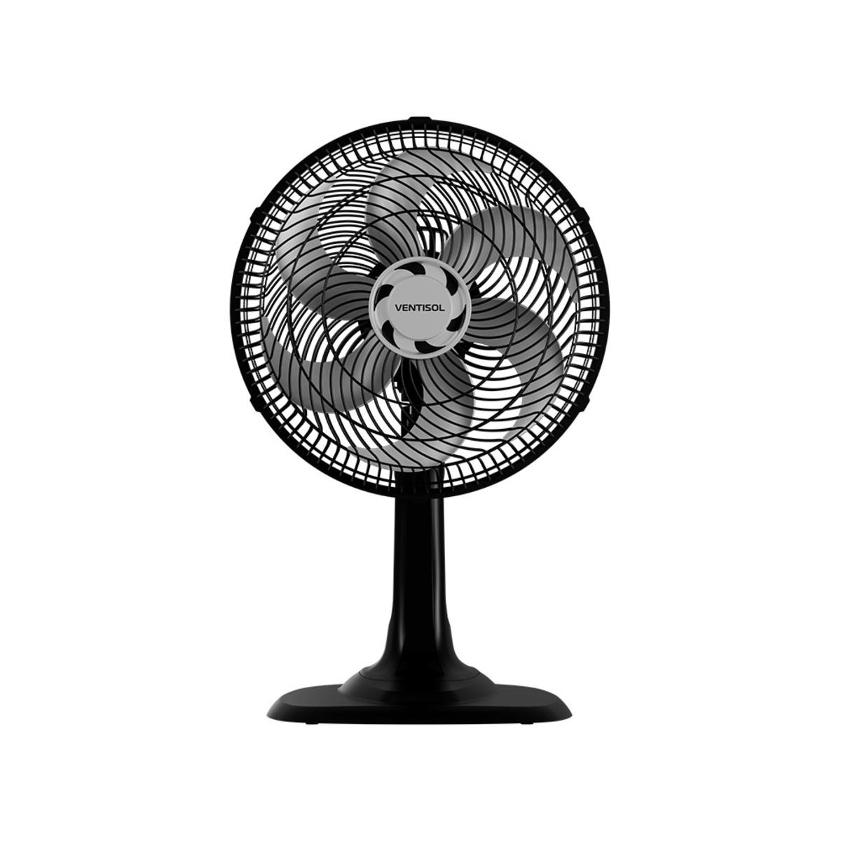 Ventilador Mesa Turbo 30cm 6p 127v Preto Ventisol
