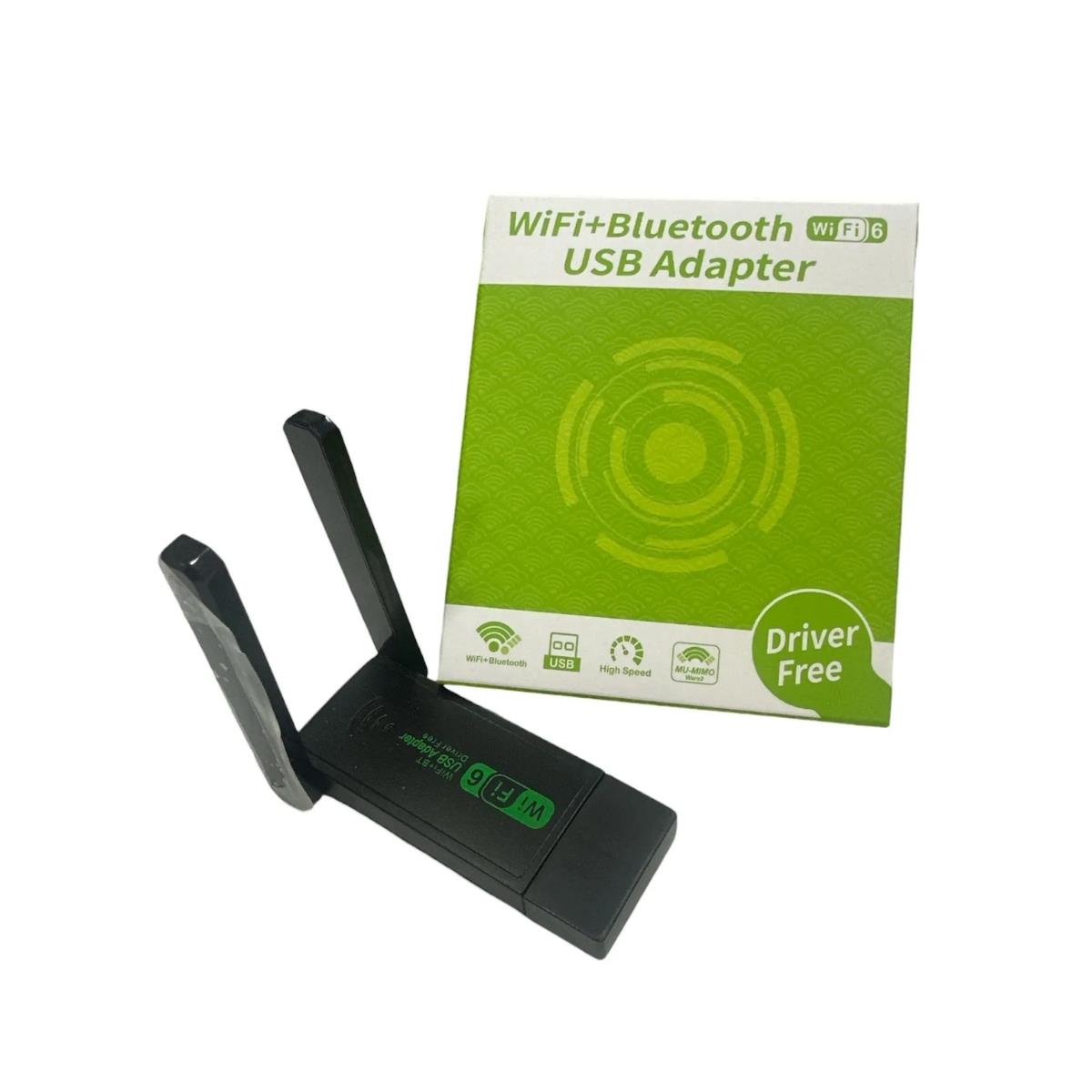 Adaptador de Rede Wi-Fi 6 Bluetooth USB 2.4/5GHz 1300Mbps com 2 Antenas Externas