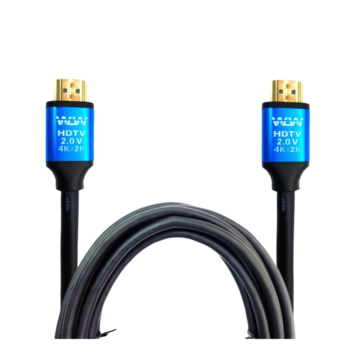 Cabo HDMI 2.0 Macho x HDMI 2.0 Macho Dourado com Isolamento - 10m