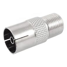 Kit 10 Adaptadores Coaxial Tipo F Macho x Conector Coaxial Fêmea