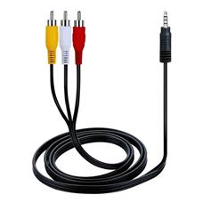 Cabo Áudio e Vídeo P3 Macho x 3 RCA 5m