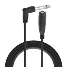 Cabo Adaptador Áudio P10 Fêmea x P10 em L Macho 5m