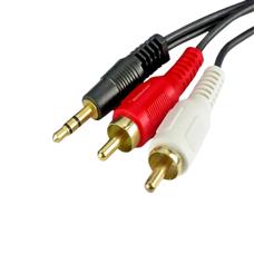 Cabo Áudio P2 Macho x 2 RCA Macho 3m