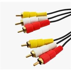 Cabo Áudio e Vídeo 3 RCA Macho x 3 RCA Macho 15m