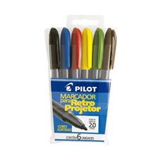 Caneta Retro-projetor 6 Cores 2.0mm 10303 Pilot